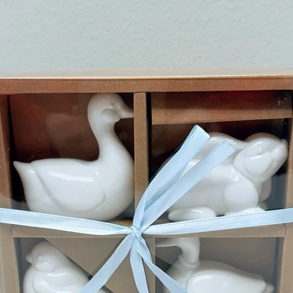 New Target Bullseye 4pc Collectibles -White Bunny, Duck, Bird